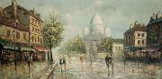 unknow artist Henri Royer Montmartre sous la pluie Germany oil painting artist